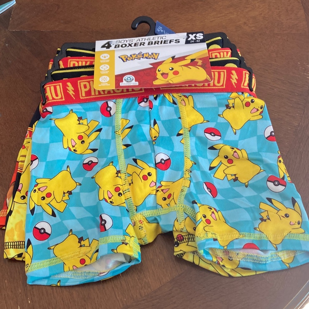 Pokemon Pikachu Kids Boxer Briefs - Blue and Yellow